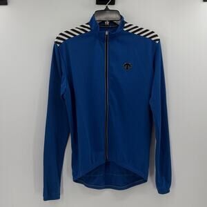 Descente Men's Long Sleeve Cycling Jersey - Blue - Medium